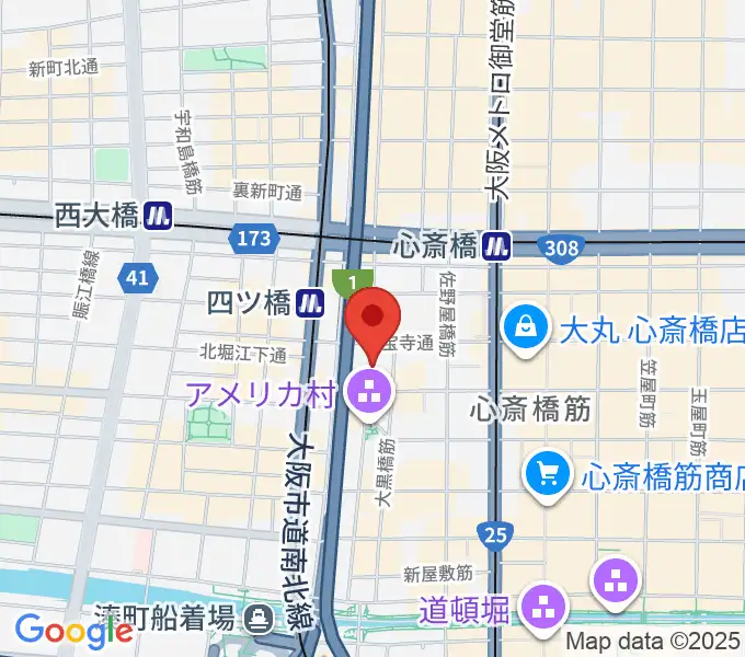 心斎橋AtlantiQsの地図