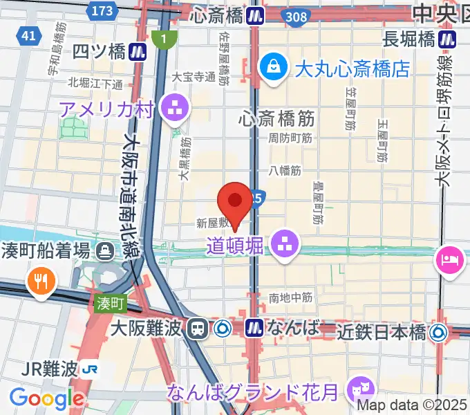 道頓堀シュリンプの地図