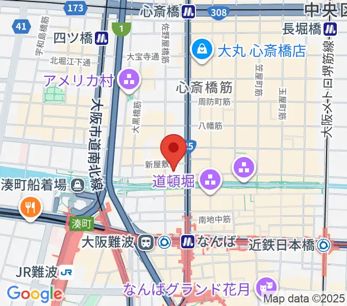 道頓堀シュリンプの地図