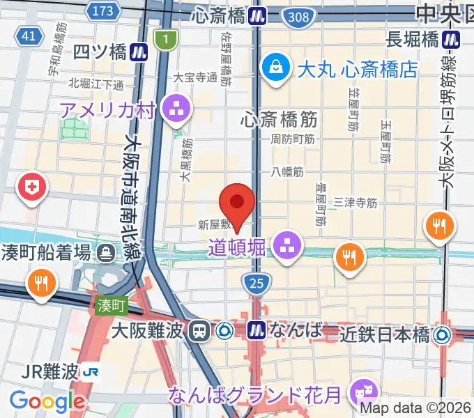 道頓堀シュリンプの地図