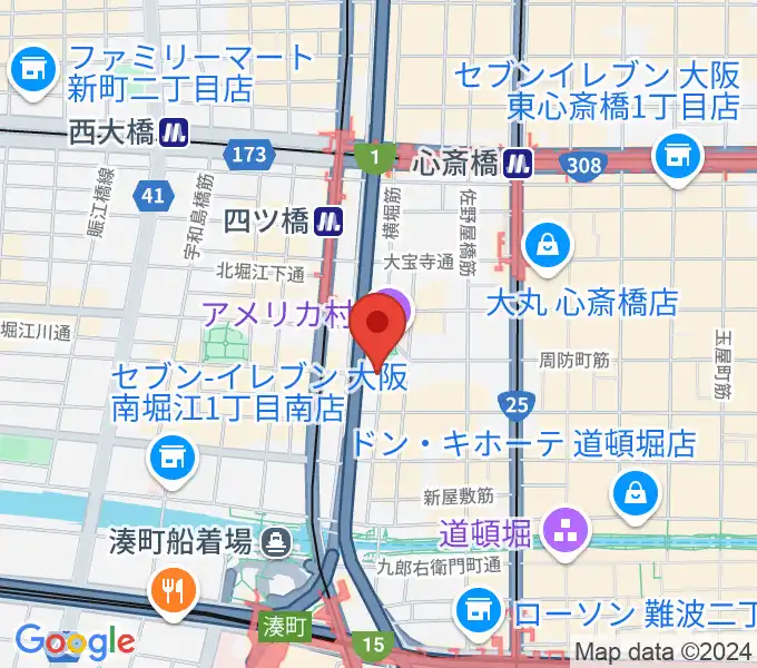 心斎橋キングコブラの地図