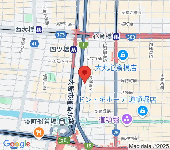 心斎橋キングコブラの地図