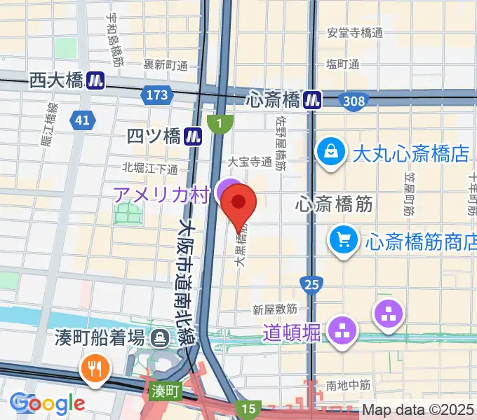 心斎橋キングコブラの地図