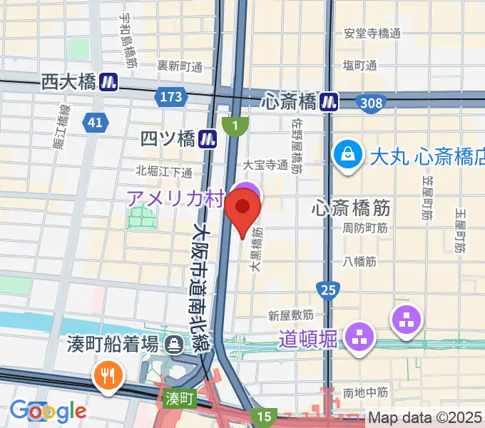 心斎橋キングコブラの地図