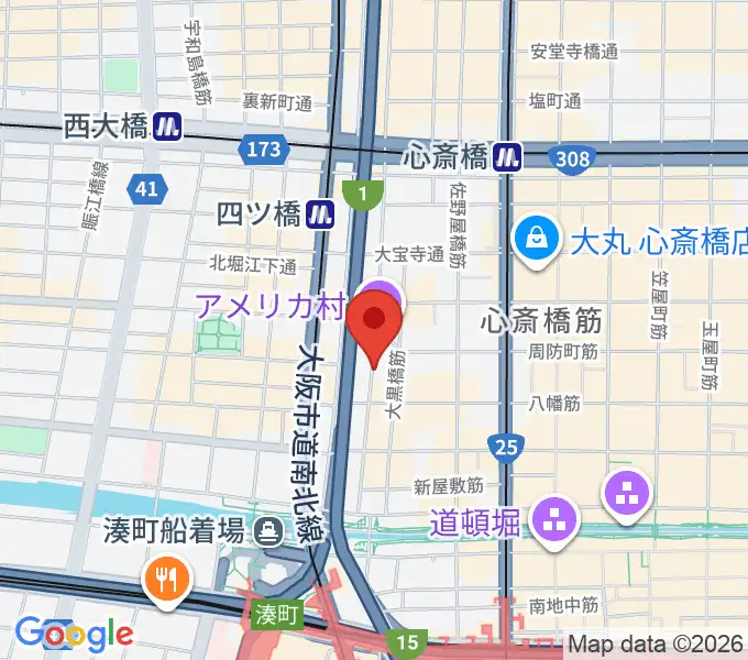 心斎橋キングコブラの地図