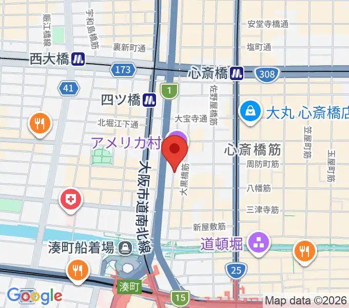 心斎橋キングコブラの地図
