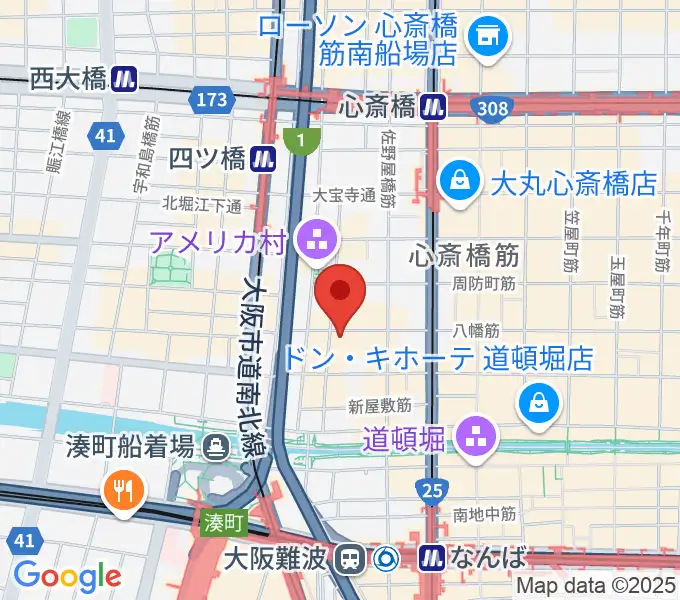 心斎橋SUNHALLの地図
