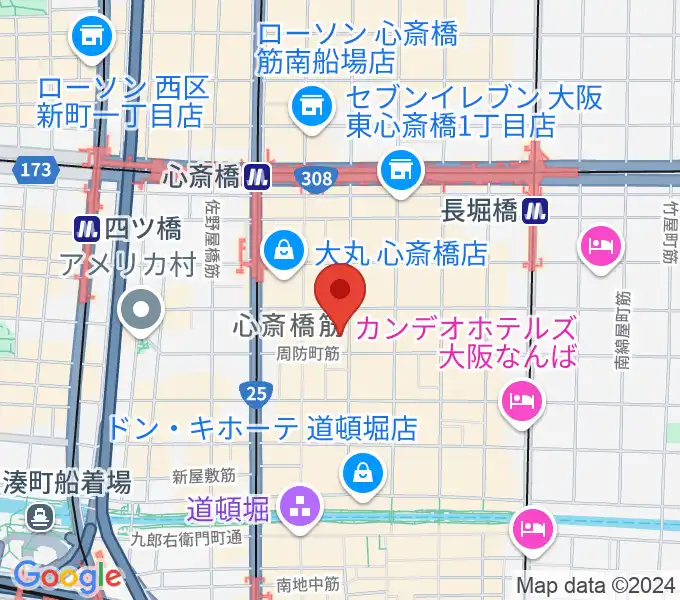 大阪MUSEの地図