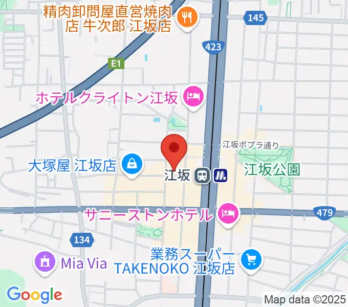 江坂ミューズの地図
