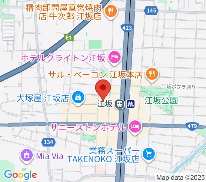 江坂ミューズの地図