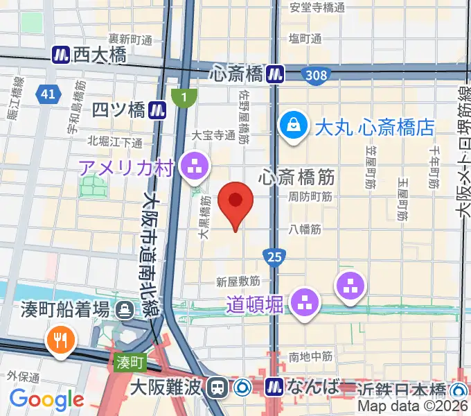 心斎橋HOKAGEの地図