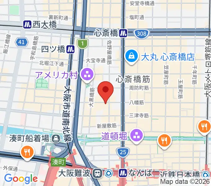 心斎橋HOKAGEの地図