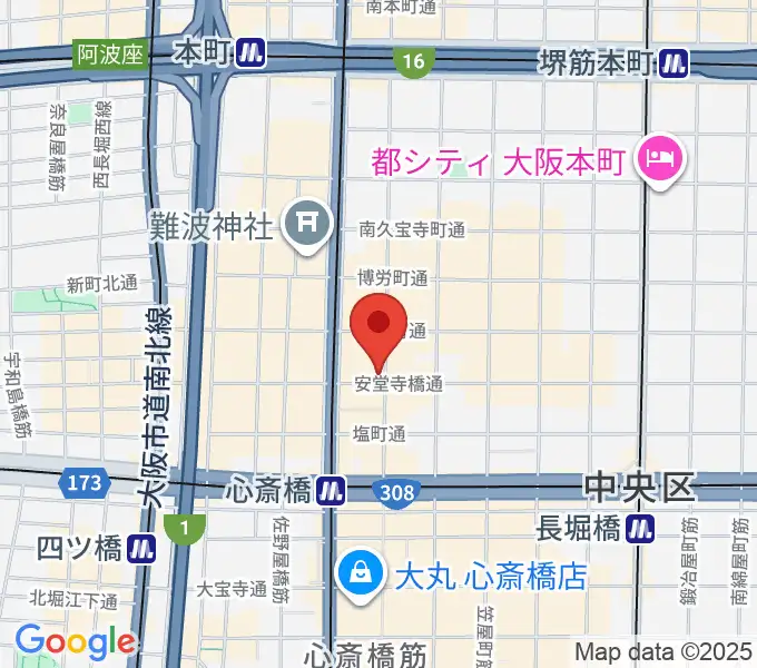 大阪RUIDOの地図