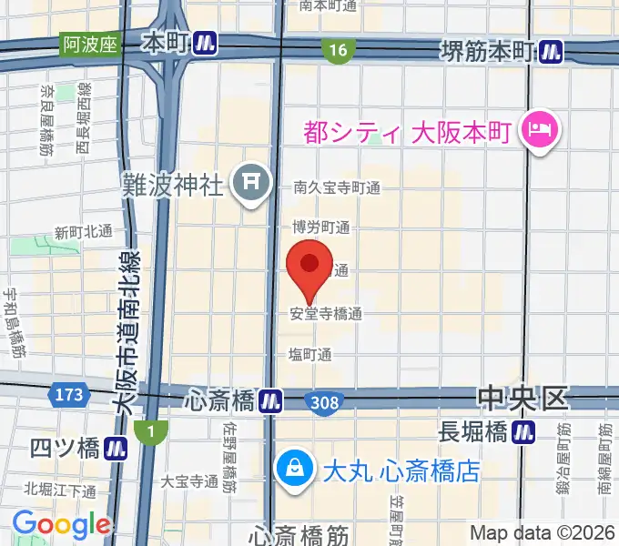 大阪RUIDOの地図