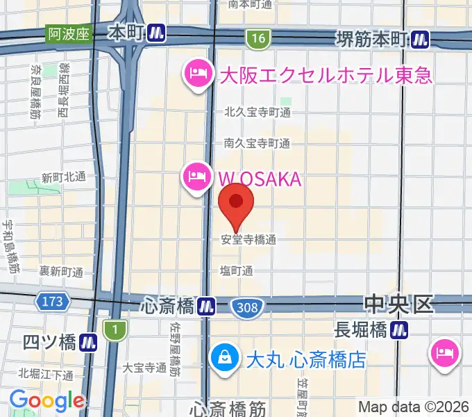 大阪RUIDOの地図