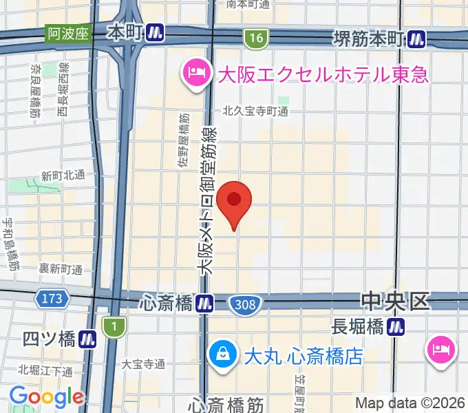 大阪RUIDOの地図