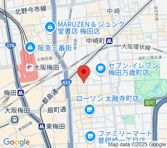 梅田TRADの地図