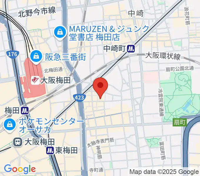 梅田TRADの地図