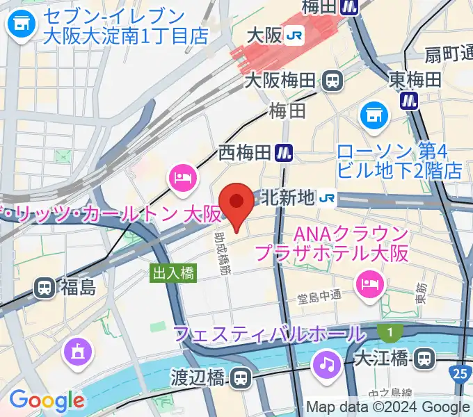 大阪ミスターケリーズの地図