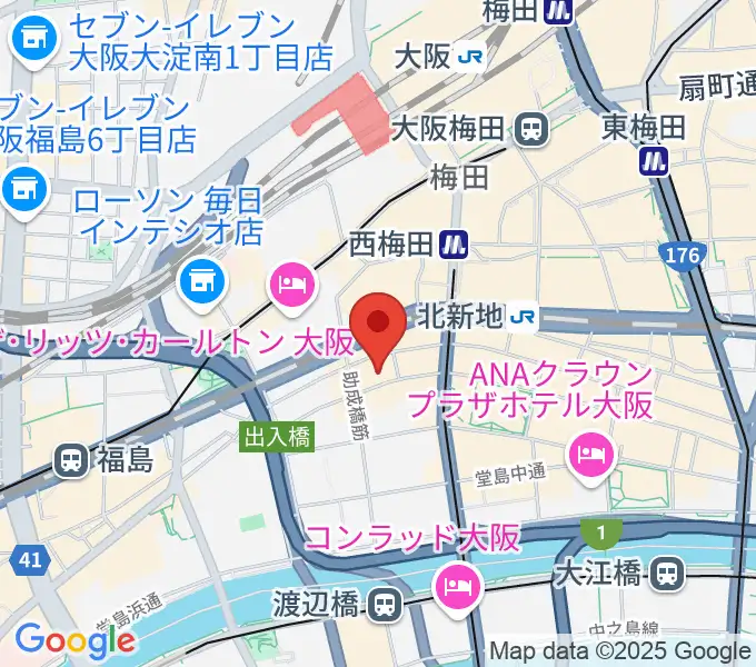 大阪ミスターケリーズの地図