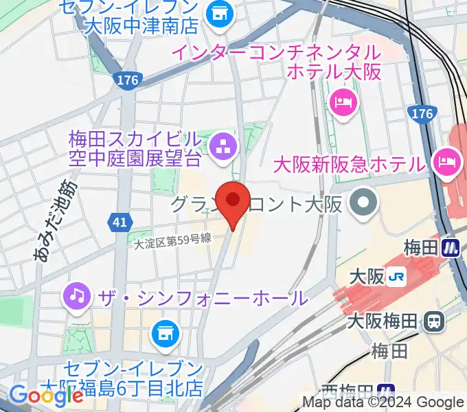 梅田シャングリラの地図