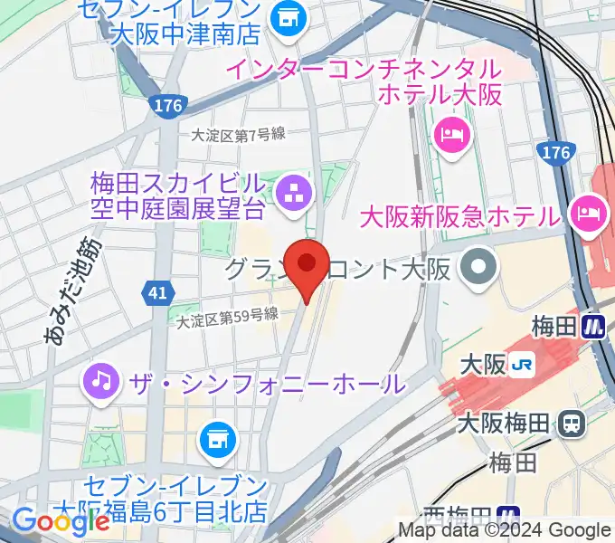 梅田シャングリラの地図