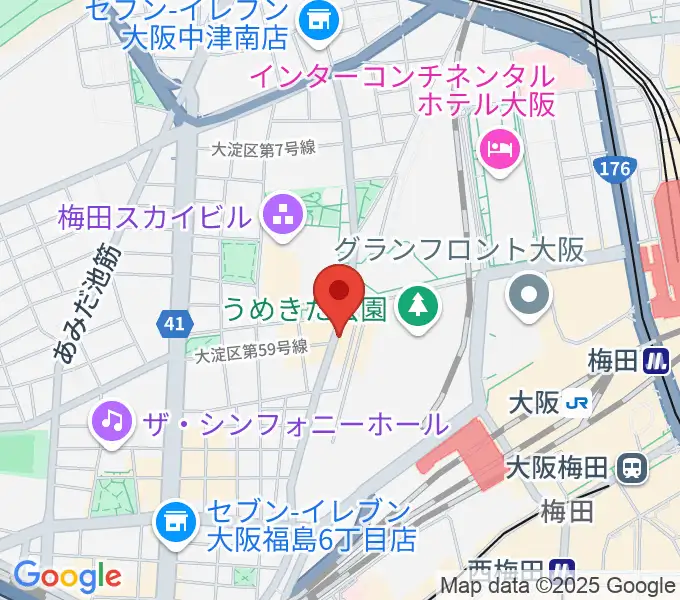 梅田シャングリラの地図