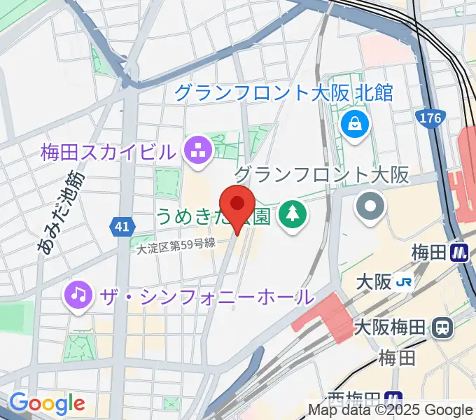梅田シャングリラの地図