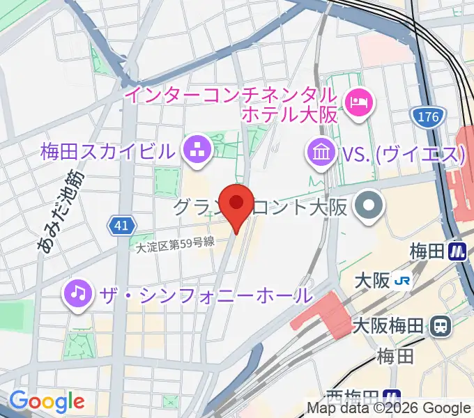 梅田シャングリラの地図