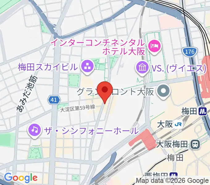 梅田シャングリラの地図