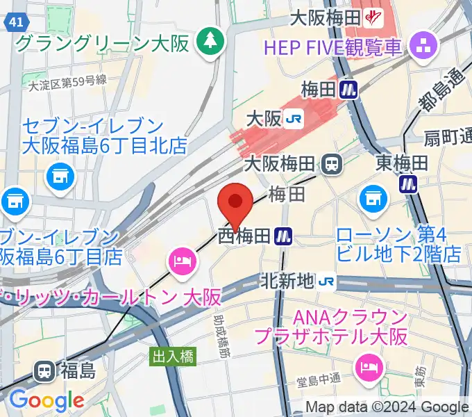 ビルボードライブ大阪の地図