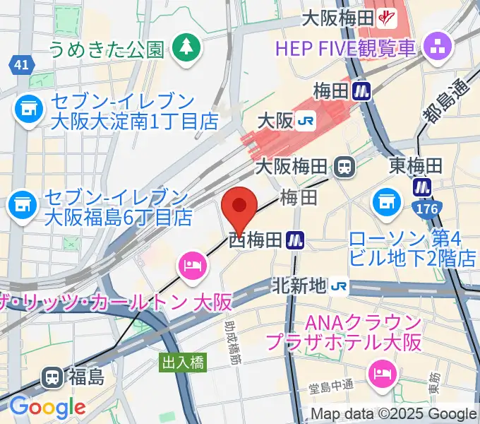 ビルボードライブ大阪の地図