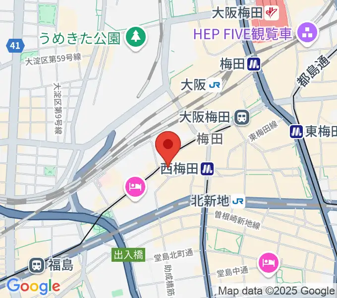 ビルボードライブ大阪の地図