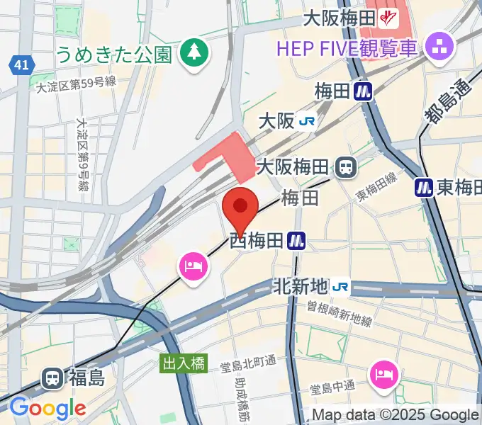 ビルボードライブ大阪の地図