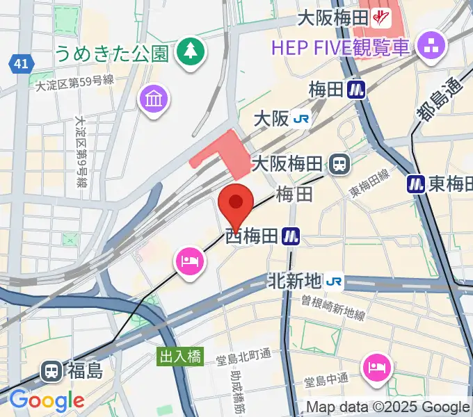 ビルボードライブ大阪の地図