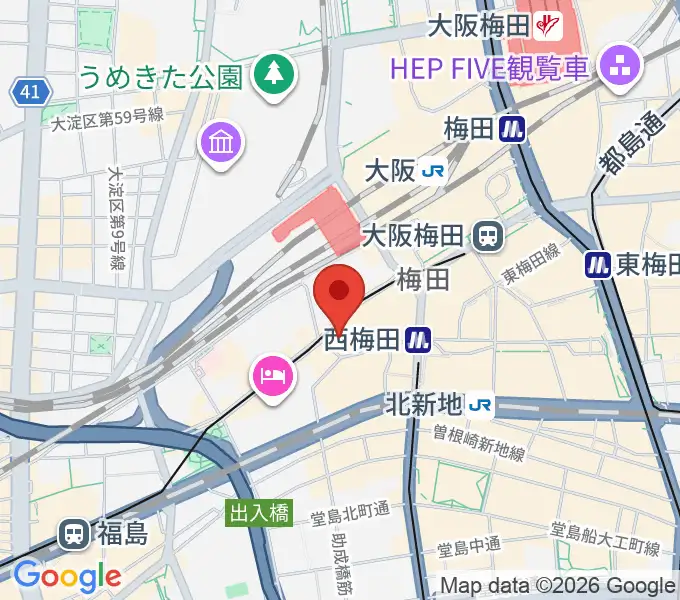 ビルボードライブ大阪の地図