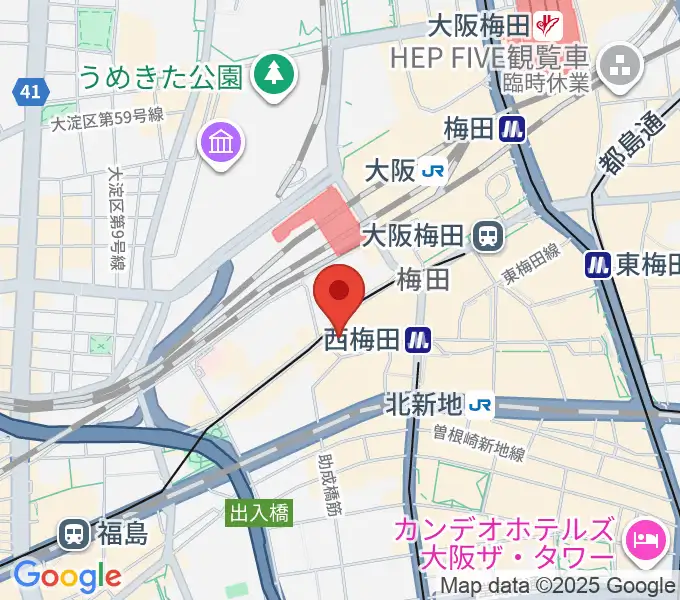 ビルボードライブ大阪の地図