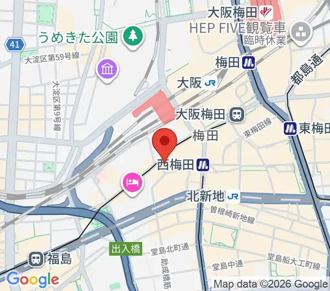 ビルボードライブ大阪の地図