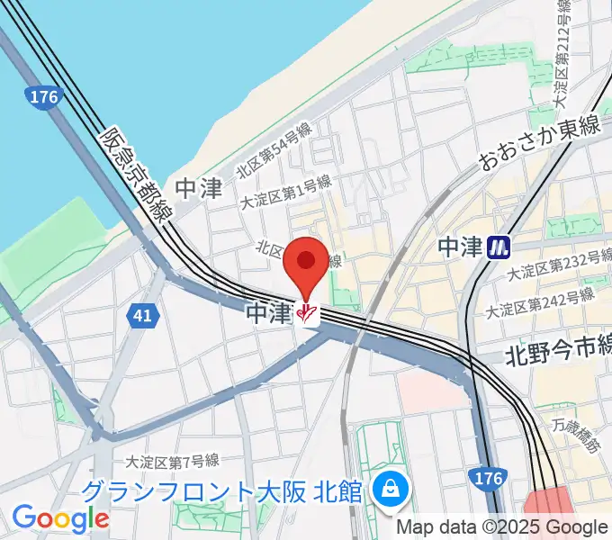 中津Vi-codeの地図