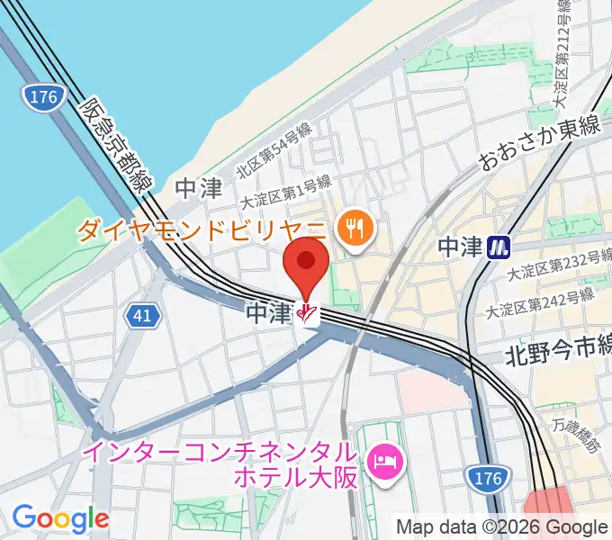 中津Vi-codeの地図