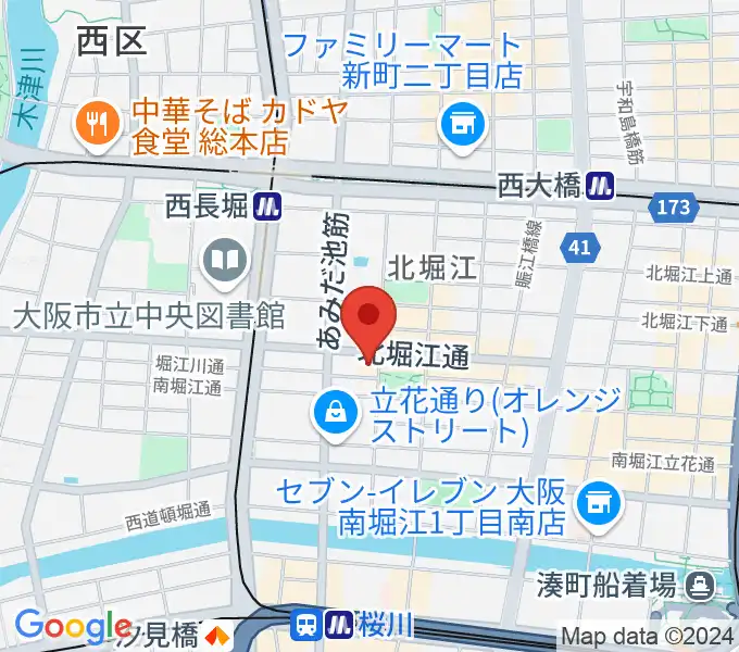 南堀江knaveの地図