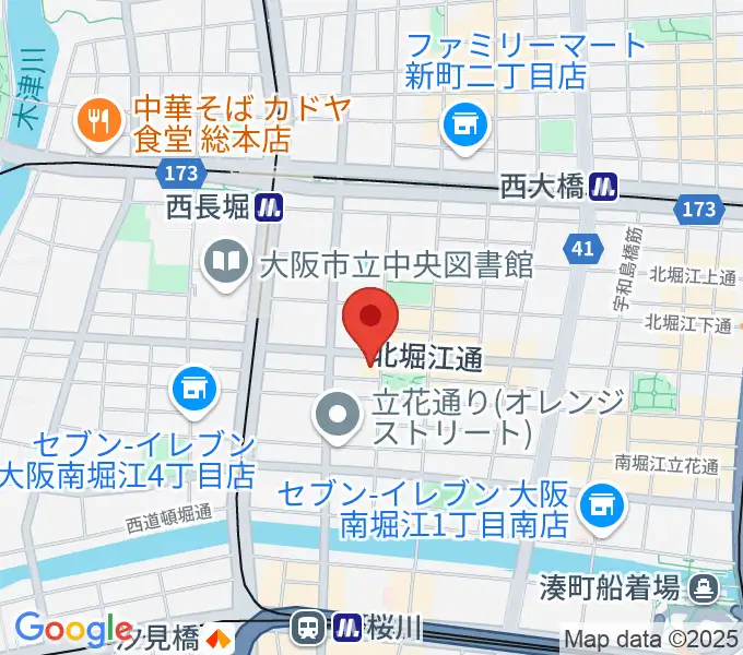 南堀江knaveの地図