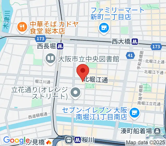 南堀江knaveの地図