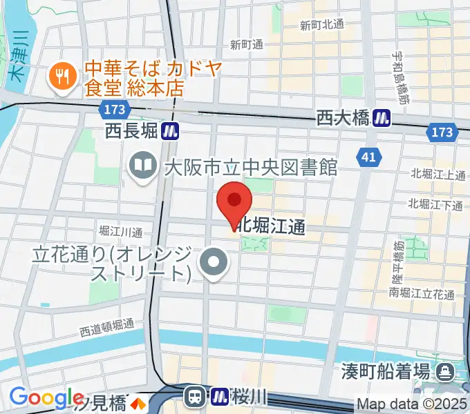 南堀江knaveの地図