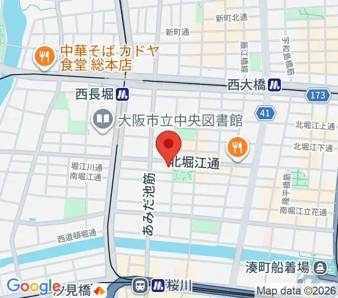 南堀江knaveの地図