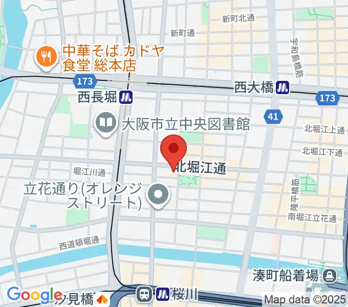 南堀江knaveの地図