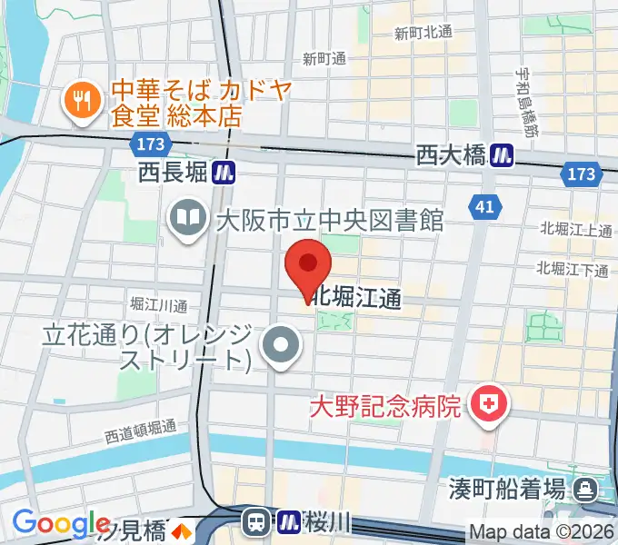 南堀江knaveの地図