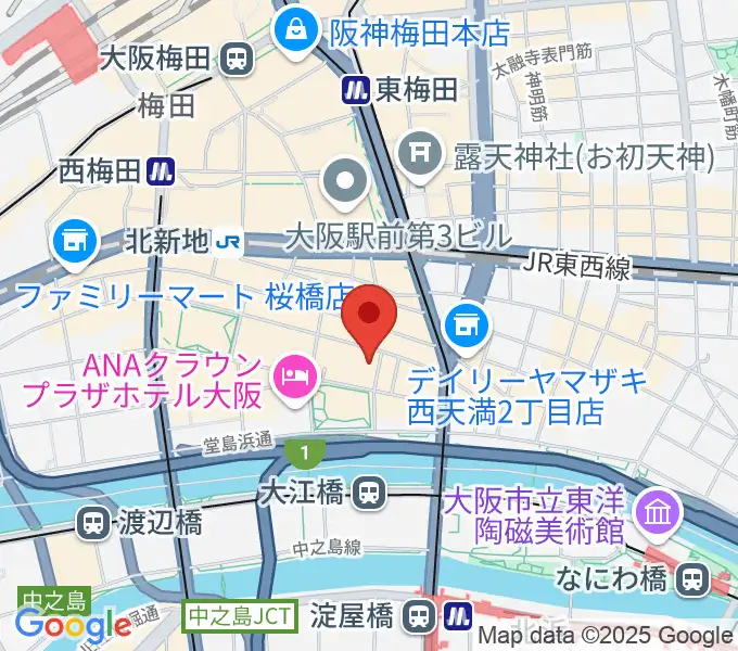 北新地ジャックローズの地図