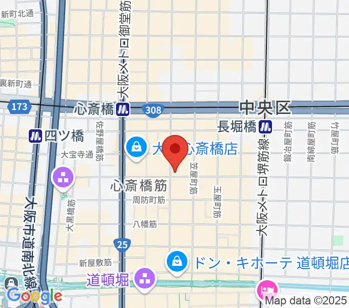 心斎橋COMODO bar with jazzの地図