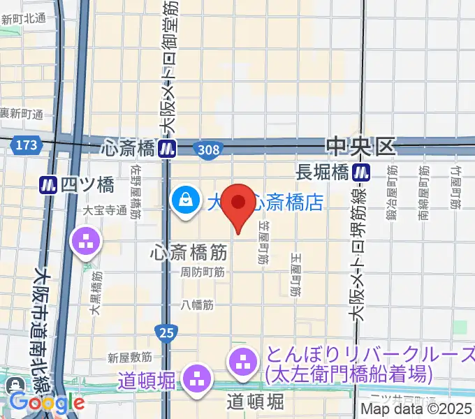 心斎橋COMODO bar with jazzの地図